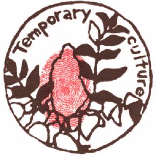 Temporary Culture logo (sumac & fingerprint)